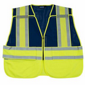 S340 ANSI 207 PSV Blue Mesh Breakaway Vest w/ Contrast Trim (M-XL)